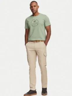 Beverly Hills Polo Club Spodnie cargo P-SS26M-T450313 Beżowy Regular Fit
