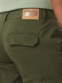 Beverly Hills Polo Club Spodnie materiałowe P-SS26M -T450313 Zielony Regular Fit