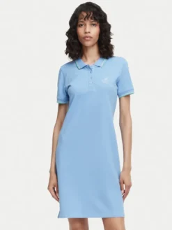 Beverly Hills Polo Club Sukienka codzienna P-SS26W-ABP526590-0298 Niebieski Regular Fit