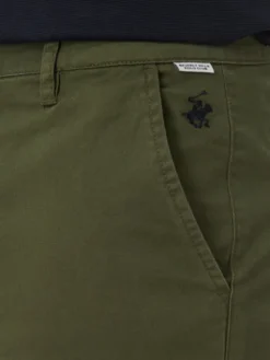 Beverly Hills Polo Club Szorty materiałowe P-SS26M-B476380 Zielony Regular Fit