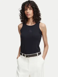 Beverly Hills Polo Club Top P-SS26W-TK550000 Granatowy Regular Fit
