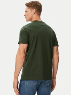 Beverly Hills Polo Club T-Shirt P-SS26M-TS414000BTGR Zielony ciemny Regular Fit