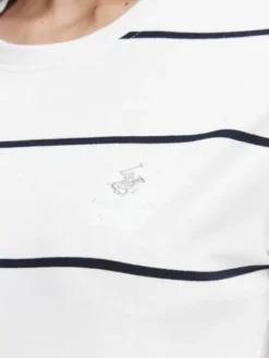 Beverly Hills Polo Club T-Shirt P-SS26W-TS0162 Biały Regular Fit