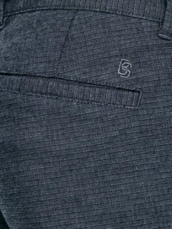 BIG STAR Chinosy MARCOS Niebieski Slim Fit