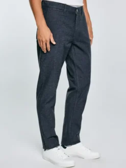 BIG STAR Chinosy MARCOS Niebieski Slim Fit