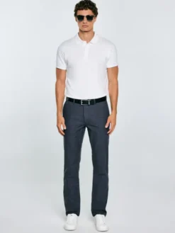 BIG STAR Chinosy MARCOS Niebieski Slim Fit