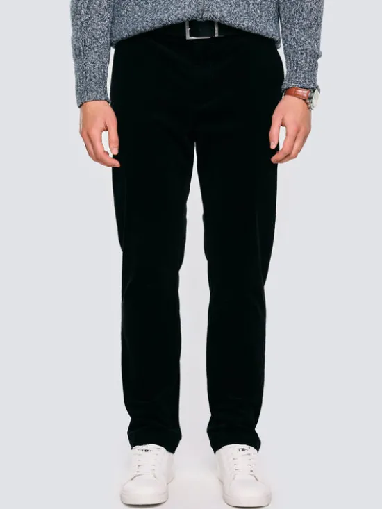 BIG STAR Chinosy TREVIS Czarny Slim Fit