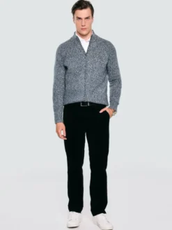 BIG STAR Chinosy TREVIS Czarny Slim Fit