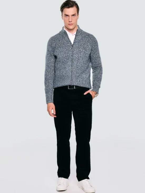 BIG STAR Chinosy TREVIS Czarny Slim Fit