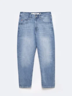 BIG STAR Jeansy ATES CROPPED Niebieski Tapered Fit