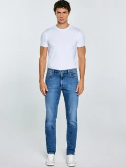 BIG STAR Jeansy HARPER Niebieski Tapered Fit