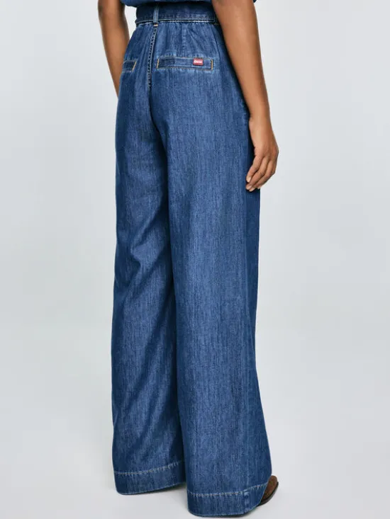 BIG STAR Jeansy JULII Niebieski Wide Fit