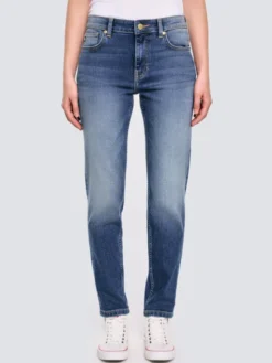 BIG STAR Jeansy MAGGIE Granatowy Tapered Fit