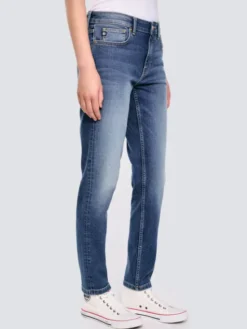 BIG STAR Jeansy MAGGIE Granatowy Tapered Fit