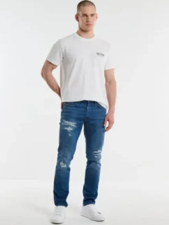BIG STAR Jeansy TERRY CARROT Niebieski Tapered Fit