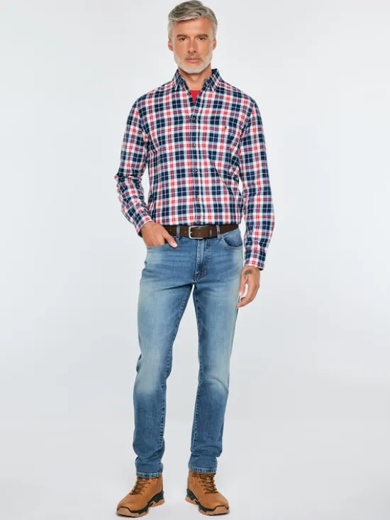BIG STAR Koszula INDIGEW Czerwony Basic Fit