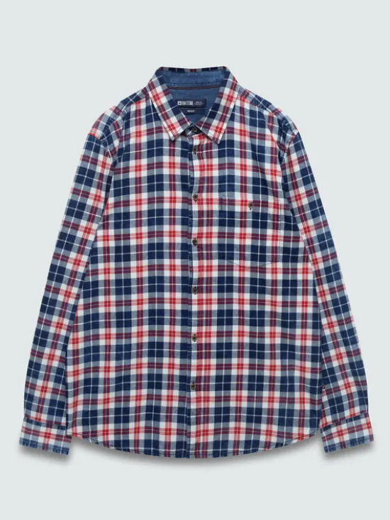 BIG STAR Koszula INDIGEW Czerwony Basic Fit