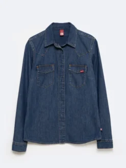 BIG STAR Koszula jeansowa NORRA Granatowy Slim Fit