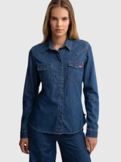 BIG STAR Koszula jeansowa NORRA Granatowy Slim Fit