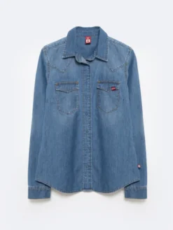BIG STAR Koszula jeansowa NORRA Niebieski Slim Fit