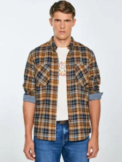 BIG STAR Koszula KOLISAR Granatowy Basic Fit