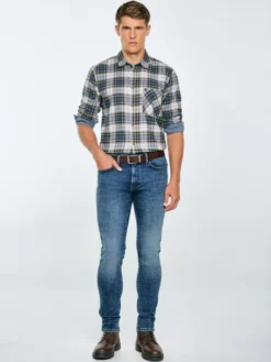 BIG STAR Koszula KONER Niebieski Basic Fit