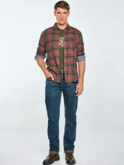 BIG STAR Koszula KONER Zielony Basic Fit