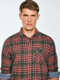 BIG STAR Koszula KONER Zielony Basic Fit