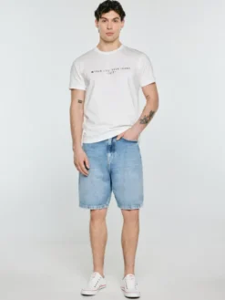 BIG STAR Kurtka jeansowa DENEEZ Niebieski Loose Fit