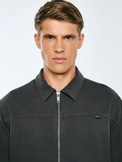 BIG STAR Kurtka przejściowa BRAYDON Czarny Basic Fit
