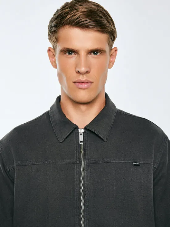 BIG STAR Kurtka przejściowa BRAYDON Czarny Basic Fit
