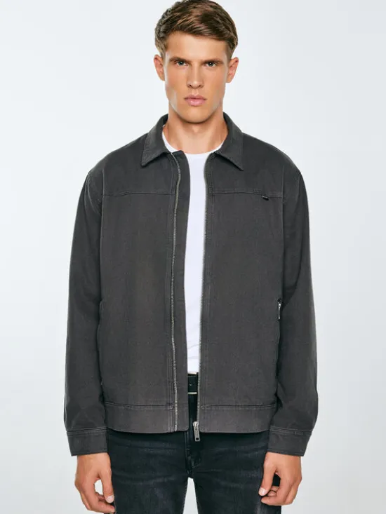 BIG STAR Kurtka przejściowa BRAYDON Czarny Basic Fit