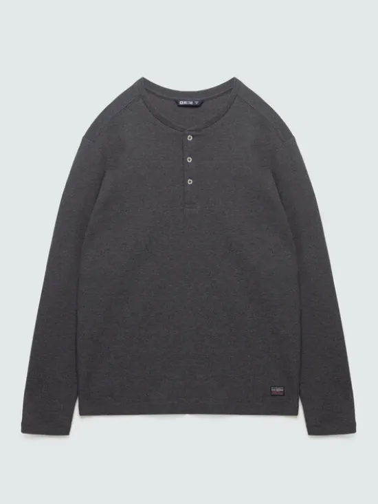 BIG STAR Longsleeve MERRTER Szary Basic Fit