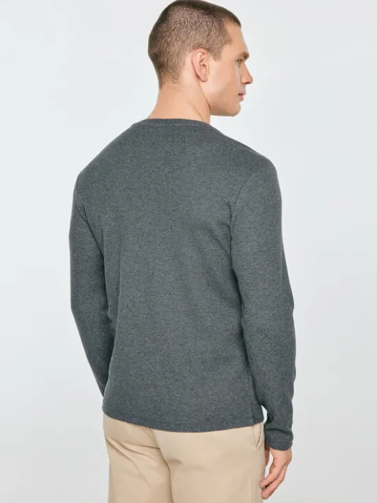 BIG STAR Longsleeve MERRTER Szary Basic Fit