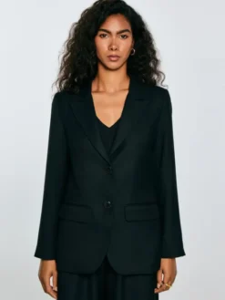 BIG STAR Marynarka EMISA Czarny Slim Fit
