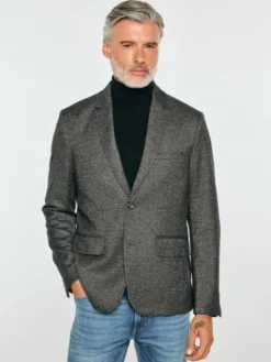 BIG STAR Marynarka JENS Szary Basic Fit