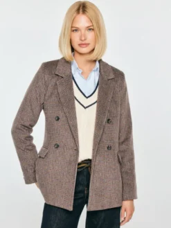 BIG STAR Marynarka ROSEMUNDA Brązowy Slim Fit