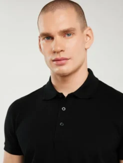 BIG STAR Polo MARKOLINOS Czarny Basic Fit