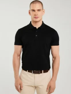 BIG STAR Polo MARKOLINOS Czarny Basic Fit