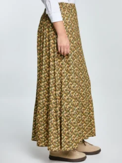 BIG STAR Spódnica maxi INGER Żółty Basic Fit