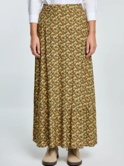 BIG STAR Spódnica maxi INGER Żółty Basic Fit