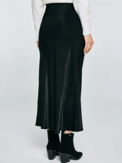 BIG STAR Spódnica midi ELENI Czarny Slim Fit