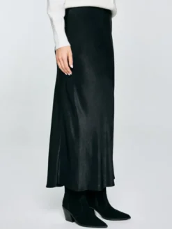 BIG STAR Spódnica midi ELENI Czarny Slim Fit