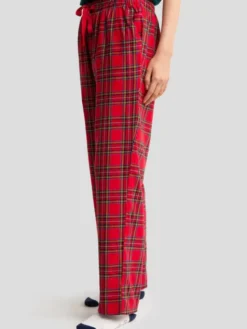 BIG STAR Spodnie piżamowe SENMINIS Czerwony Comfort Fit