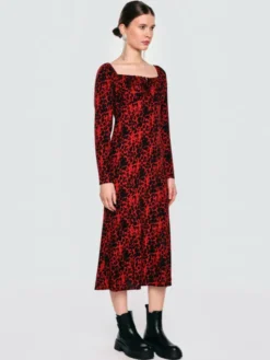 BIG STAR Sukienka codzienna KIARA Czerwony Slim Fit