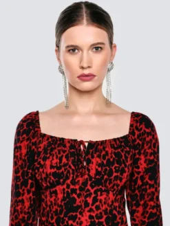 BIG STAR Sukienka codzienna KIARA Czerwony Slim Fit