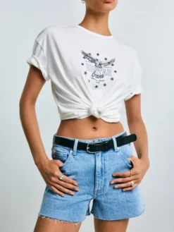 BIG STAR Szorty jeansowe AUTHENTIC GIRL Niebieski Wide Fit
