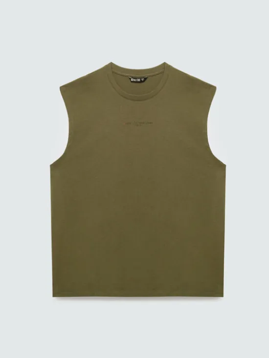 BIG STAR Tank top IRRER Zielony Comfort Fit
