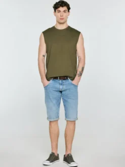 BIG STAR Tank top IRRER Zielony Comfort Fit