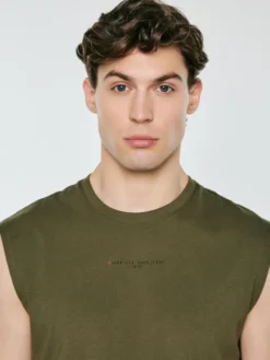 BIG STAR Tank top IRRER Zielony Comfort Fit